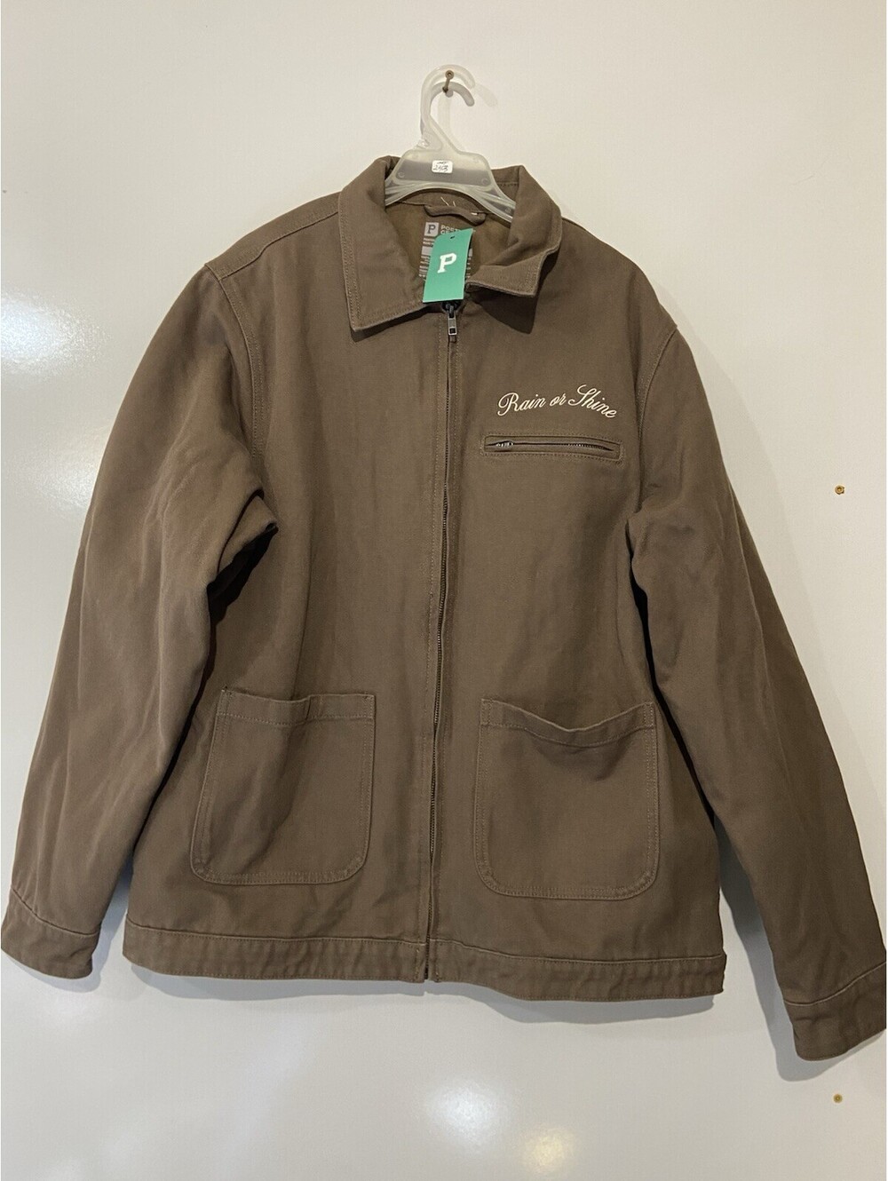 Mens PORTLAND GEAR Brown Canvas Roses On The Mind Jacket Sz XL NEW NWT